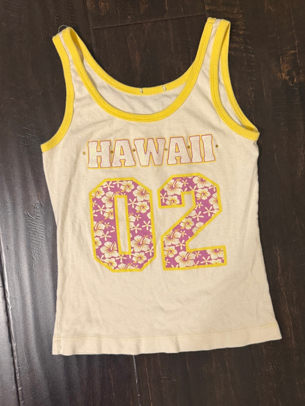 'Hawaii 02' Graphic crop Tank Top - BABY TEE